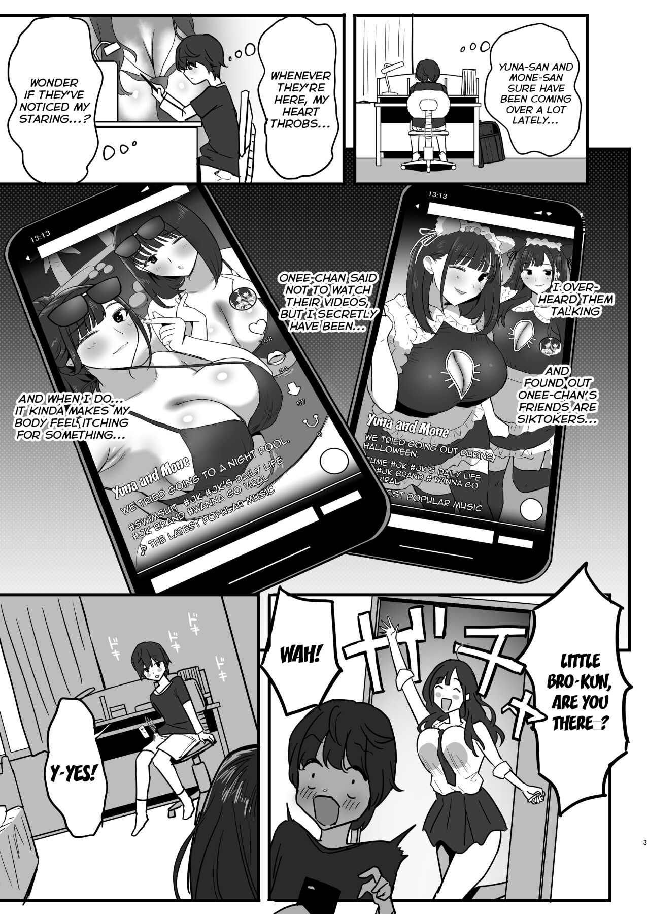 Hentai Manga Comic-The Book where a Kid gets Titfucked a lot by Onee-chan's JK *iktoker Friends.-Read-4